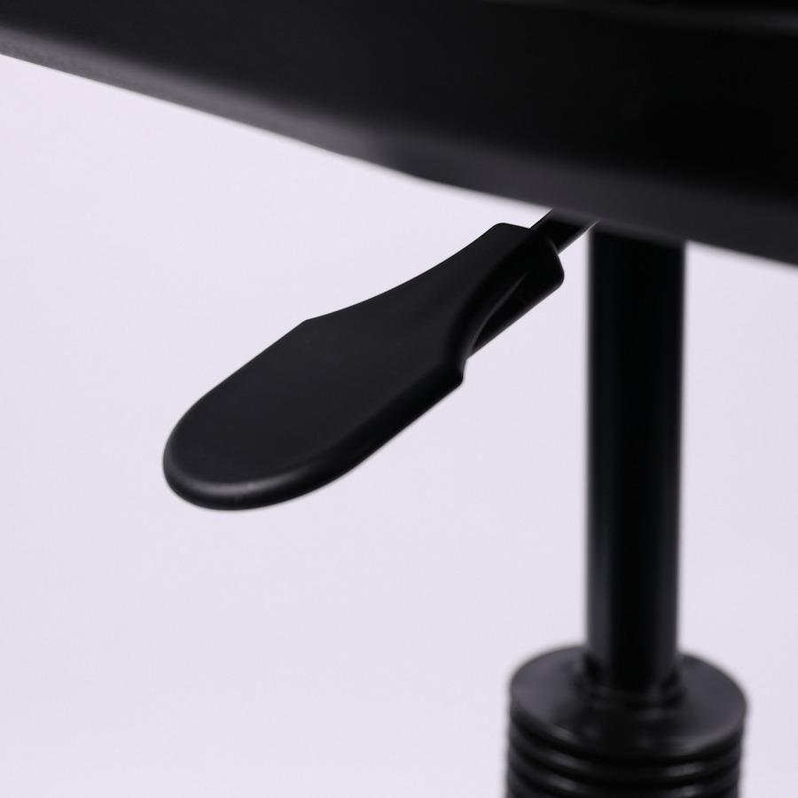 Lorell Millenia Series Adjustable Task Stool with Back - Black Seat - Black - 1 Each. Picture 14