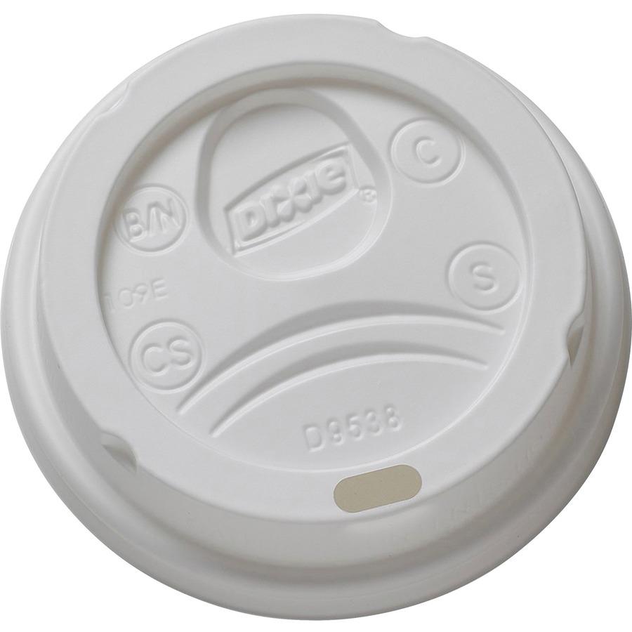Dixie Small Hot Cup Lids by GP Pro - Dome - Plastic - 100 Lids/Pack - 1000 / Carton. Picture 7