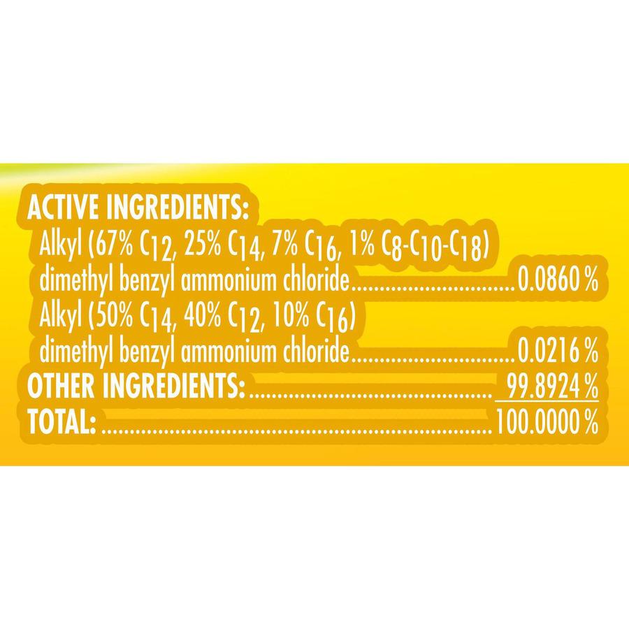 Lysol Lemon All Purpose Cleaner - Ready-To-Use - 32 fl oz (1 quart) - Lemon Breeze Scent - 12 / Carton - Deodorize, Disinfectant - Yellow. Picture 11