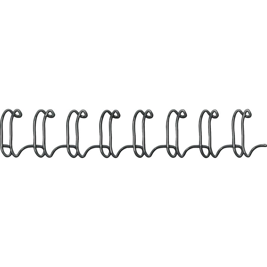 Fellowes Wire Binding Combs - 0.3" Height x 11" Width x 0.3" Depth - 0.25" Maximum Capacity - 35 x Sheet Capacity - Black - 25 / Box. Picture 4
