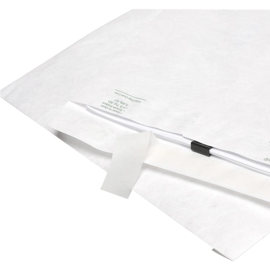 Survivor&reg; 9 x12 DuPont Tyvek Leather Texture Catalog Mailers with Self-Seal Closure - Catalog - #90 - 9" Width x 12" Length - 14 lb - Peel & Seal - Tyvek - 50 / Box - White. Picture 3