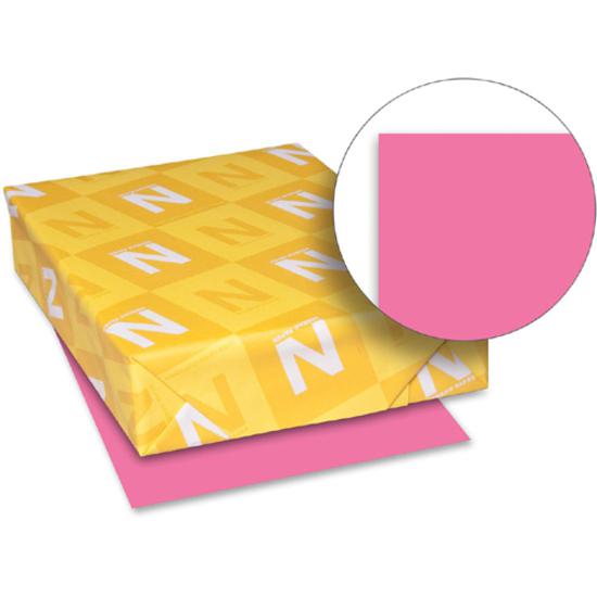 Astrobrights Color Paper - Pink - Letter - 8 1/2" x 11" - 24 lb Basis Weight - Smooth - 500 / Ream - Acid-free, Lignin-free, Chlorine-free, Heavyweight - Plasma Pink. Picture 5