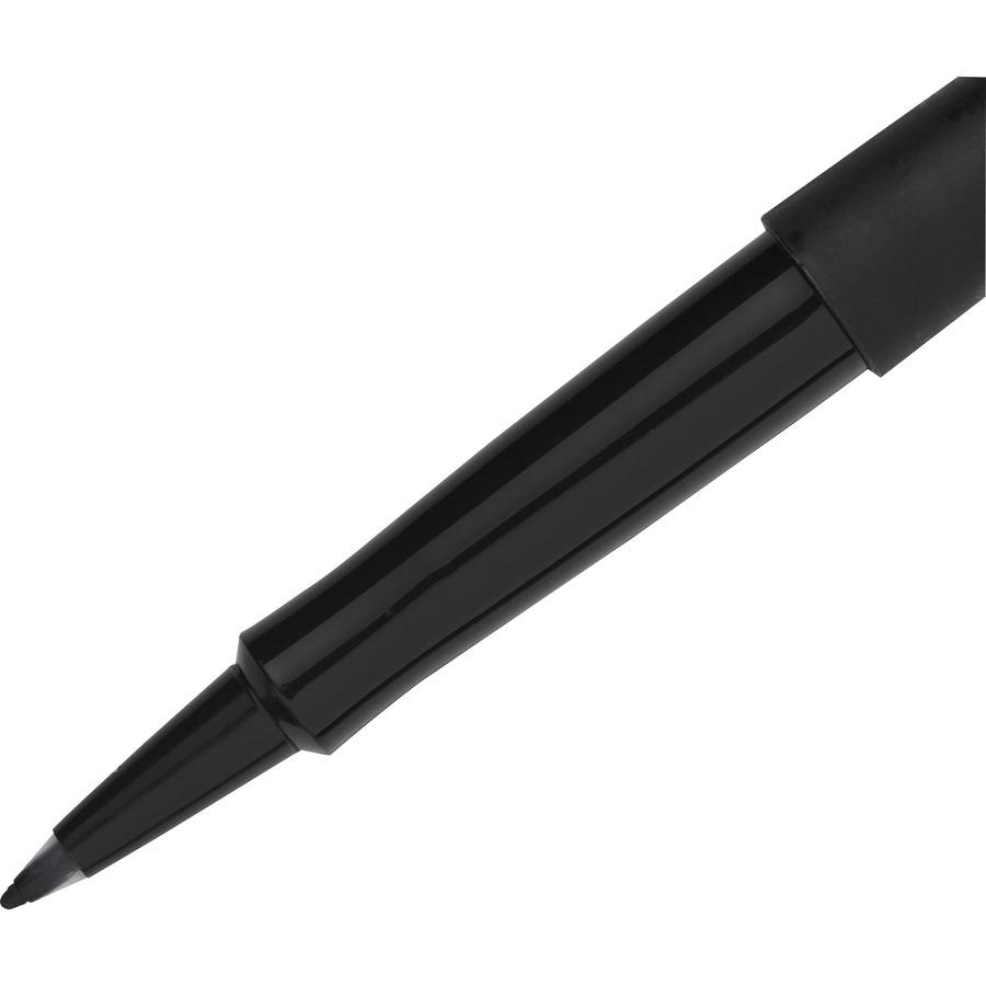 Paper Mate Flair Point Guard Felt Tip Marker Pens - Medium Pen Point - Black Water Based Ink - Black Barrel - 1 Dozen. Picture 4