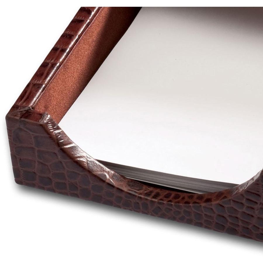 Dacasso Crocodile Embossed Memory Holder - Leather - Brown. Picture 11