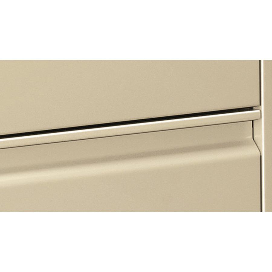 HON Brigade 800 H885LS Lateral File - 36" x 18"67" - 2 Drawer(s) - 3 Shelve(s) - Finish: Putty. Picture 5