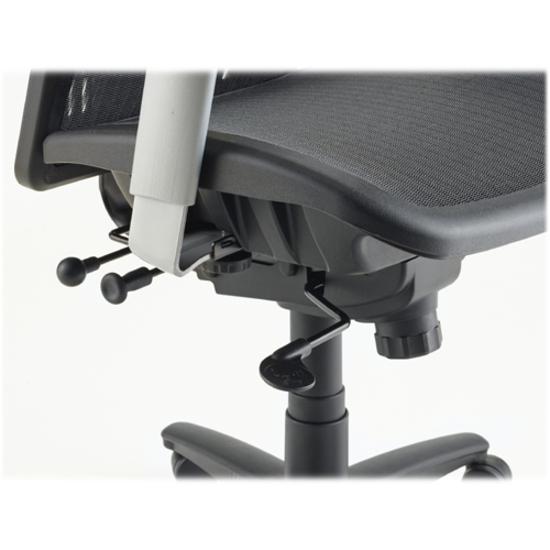 Lorell ErgoMesh Series High-Back Mesh Chair - Black Mesh Seat - Mesh Back - Plastic, Steel Frame - Black - 1 Each. Picture 6