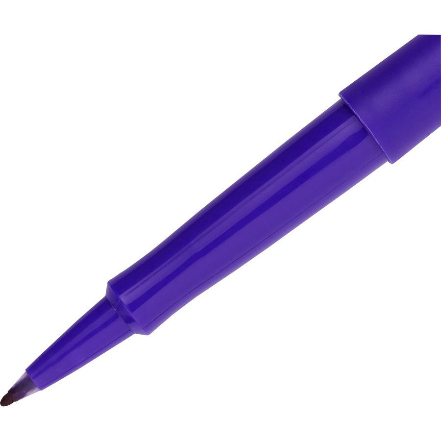 Paper Mate Flair Point Guard Felt Tip Marker Pens - Medium Pen Point - Purple Water Based Ink - Purple Barrel - 1 Dozen. Picture 3