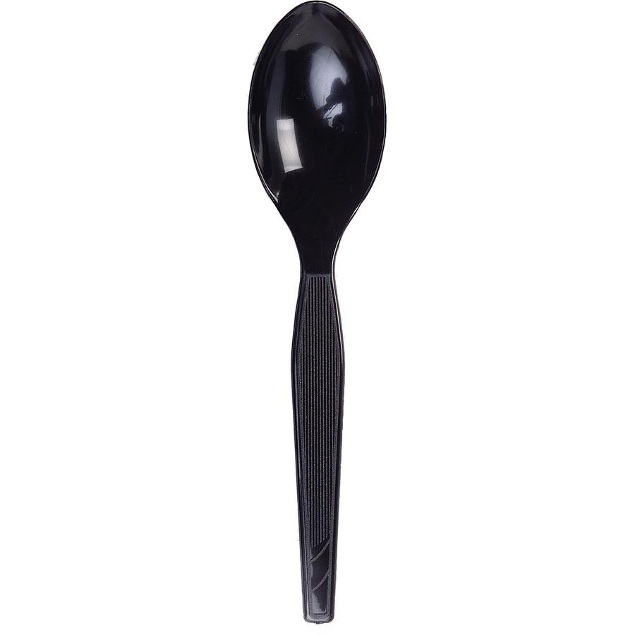 Dixie Medium-weight Disposable Teaspoon Grab-N-Go by GP Pro - 100/Box - Teaspoon - 100 x Teaspoon - Plastic, Polystyrene - Black. Picture 5