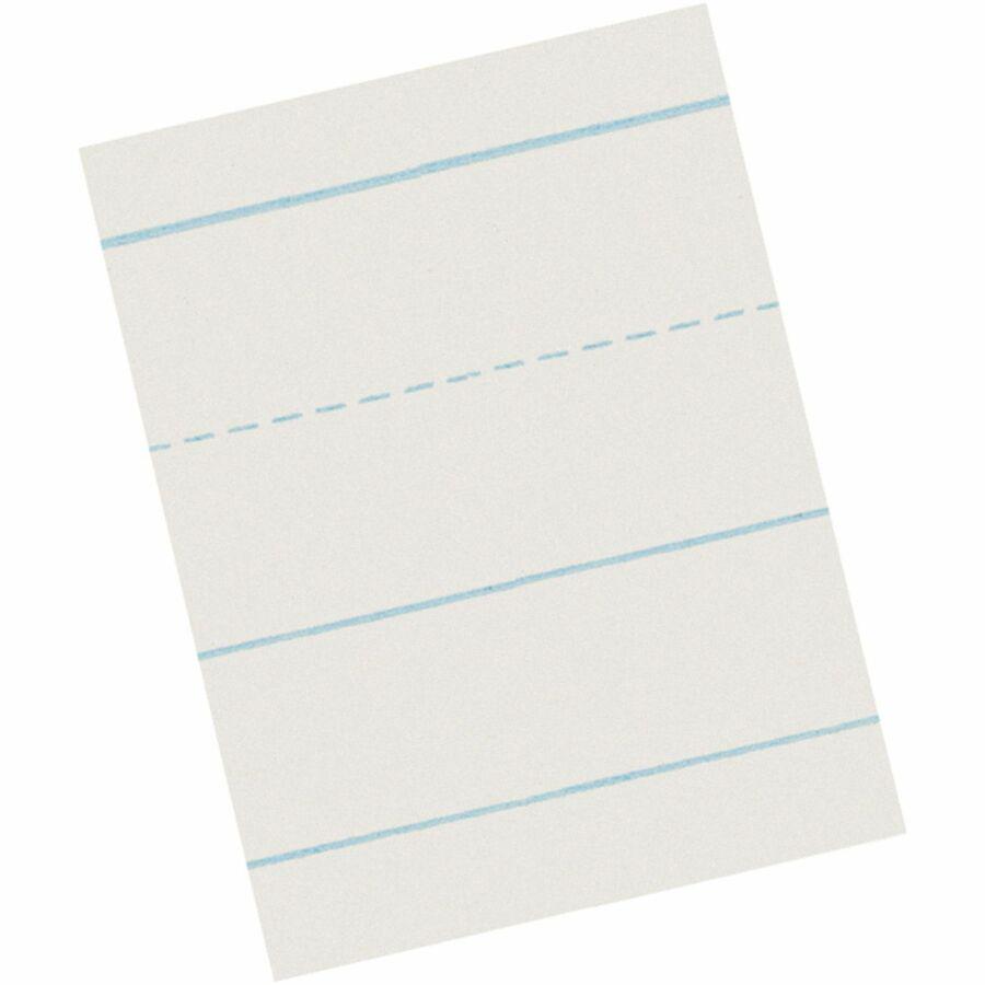 Pacon Skip - A - Line Ruled Newsprint - Letter - 500 Sheets - Both Side Ruling Surface - 1" , 0.50" Ruled - Letter - 11" x 8 1/2" - White Paper - 1 / Ream. Picture 4