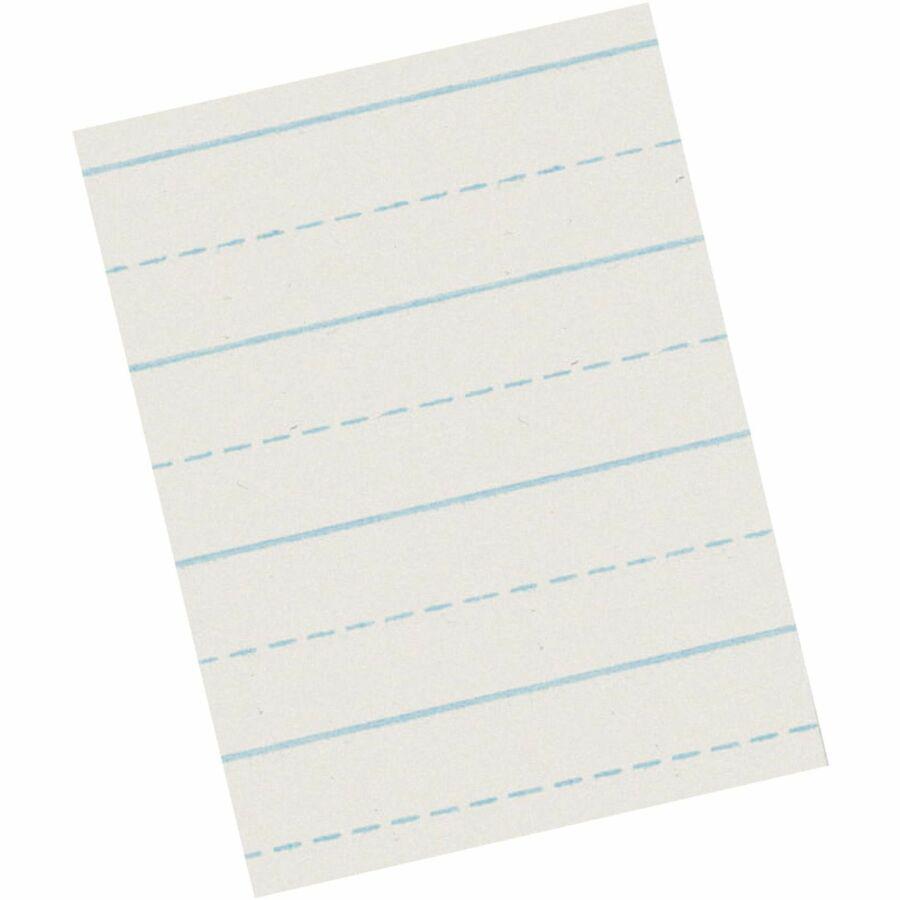 Pacon 2623 Alternate Dotted Newsprint Practice Paper - 500 Sheets - 0.50" Ruled - 30 lb Basis Weight - Letter - 11" x 8 1/2" - White Paper - 500 / Ream. Picture 5