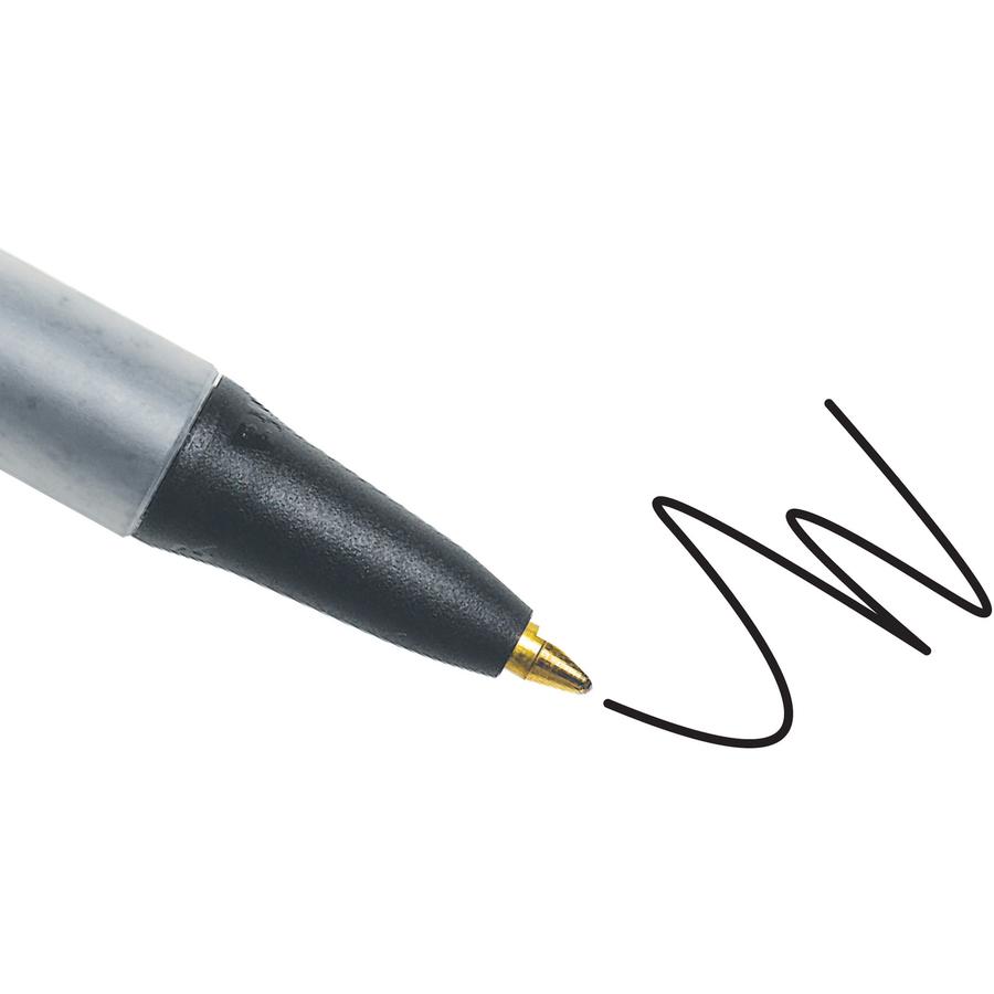 BIC Clic Stic Retractable Ball Pens - Medium Pen Point - Retractable - Black - Clear Barrel - 1 Dozen. Picture 6