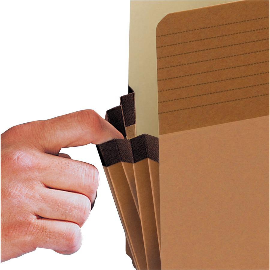Smead Easy Grip Straight Tab Cut Legal Recycled File Pocket - 8 1/2" x 14" - 3 1/2" Expansion - Pressboard - Redrope - 30% Recycled - 25 / Box. Picture 9