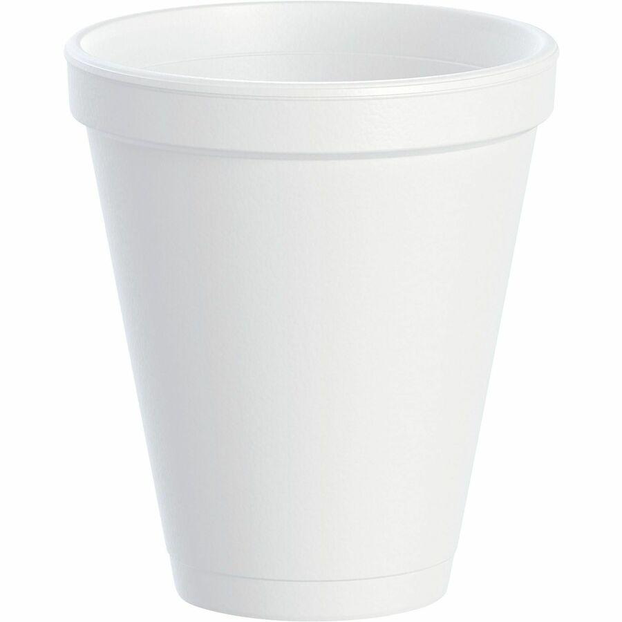 Dart 12 oz Squat Insulated Foam Cups - 40 / Pack - Round - 25 / Carton - White - Foam - Beverage, Tea, Coffee, Soft Drink, Juice, Hot Cider, Hot Chocolate, Cappuccino, Cold Drink, Hot Drink. Picture 9
