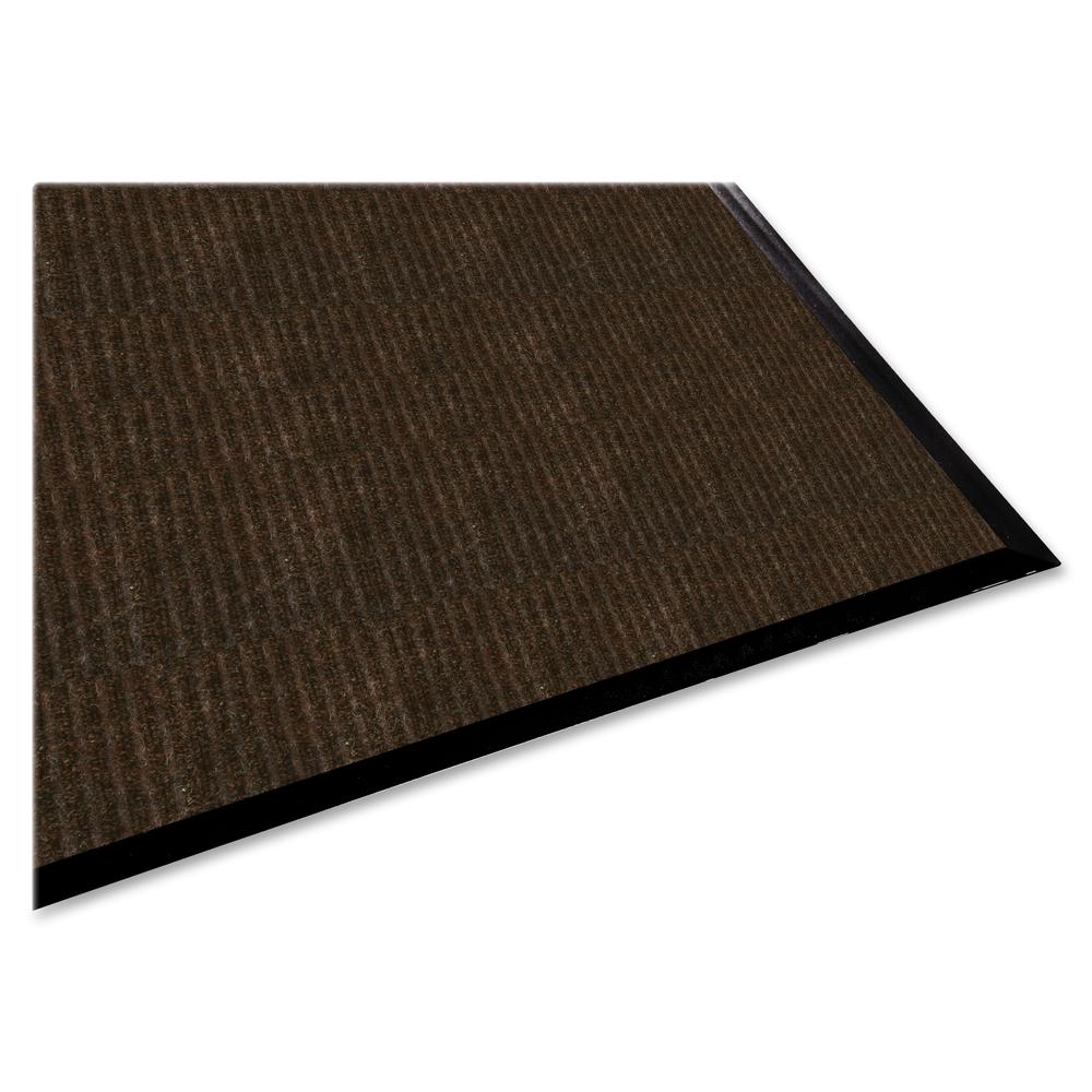 Genuine Joe Gold Dual-Rib Hard Surface Floor Mat - Hard Floor - 60" Length x 36" Width - Polypropylene, Vinyl - Chocolate - 1Each. Picture 6
