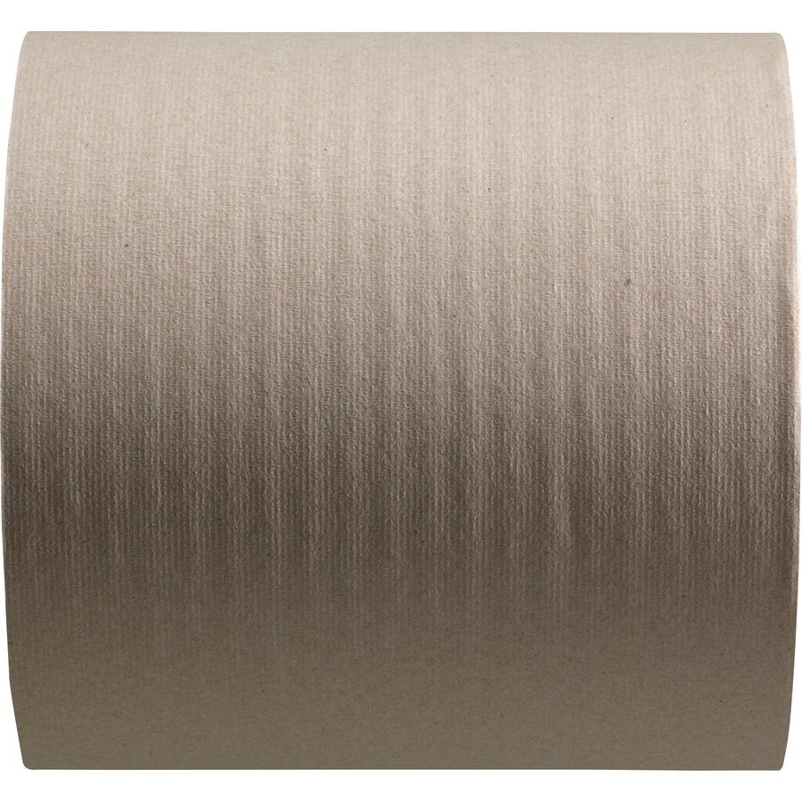 SofPull Mechanical Recycled Paper Towel Rolls - 1 Ply - 7.87" x 1000 ft - 7.80" Roll Diameter - Brown - Paper - Soft, Absorbent, Nonperforated - For Healthcare, Office Building - 6 / Carton. Picture 8