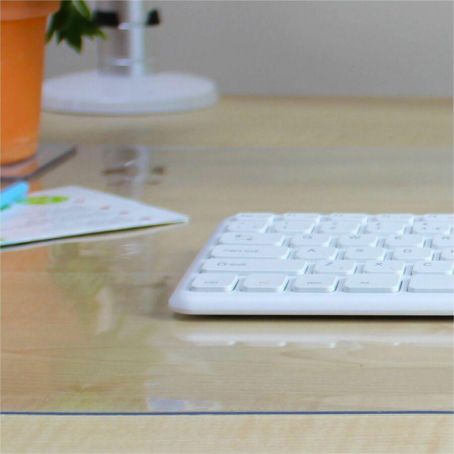 Lorell Rectangular Crystal-clear Desk Pads - Rectangle - 36" Width x 20" Depth - Polyvinyl Chloride (PVC) - Clear. Picture 4