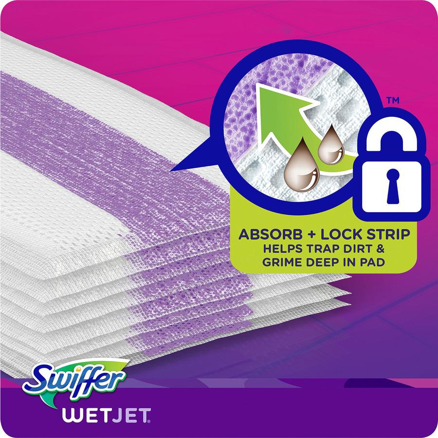 Swiffer WetJet Mopping Pad Refill - 10" Length - Cotton - Green - 24 / Box. Picture 6