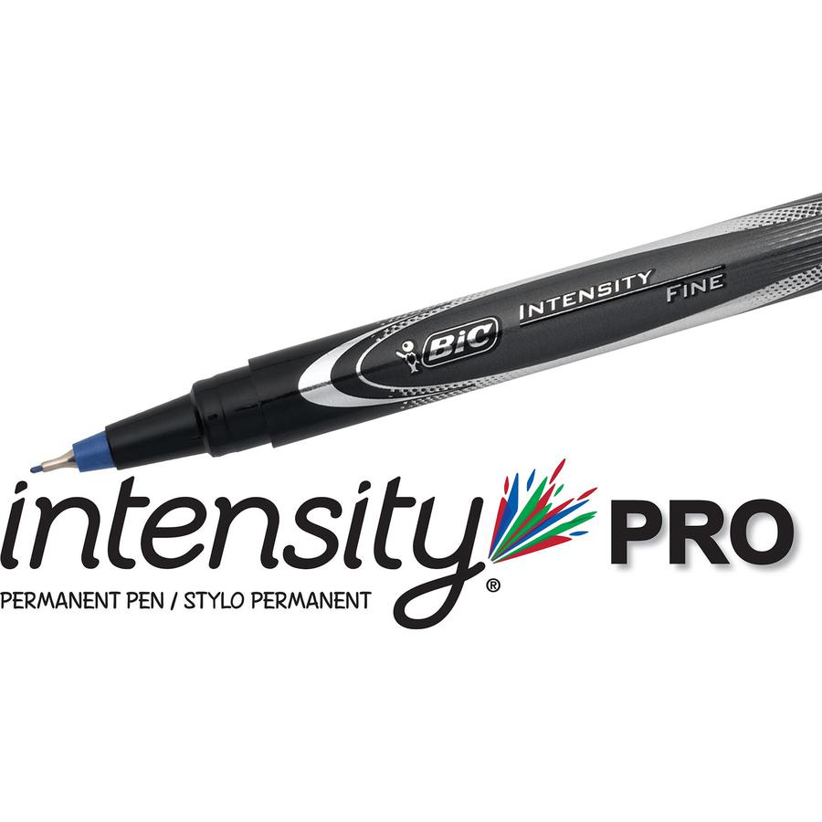 BIC Intensity Fine Point Permanent Marker Pens - Fine Pen Point - 0.5 mm Pen Point Size - Black - Black Barrel - 1 Dozen. Picture 2