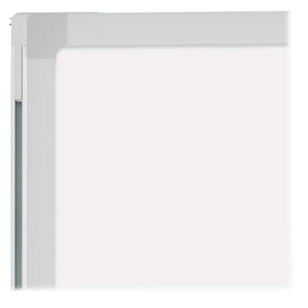 Mead Basic Dry-Erase Board - 35.9" (3 ft) Width x 23.8" (2 ft) Height - White Melamine Surface - Silver Aluminum Frame - Marker Tray - 1 Each. Picture 4