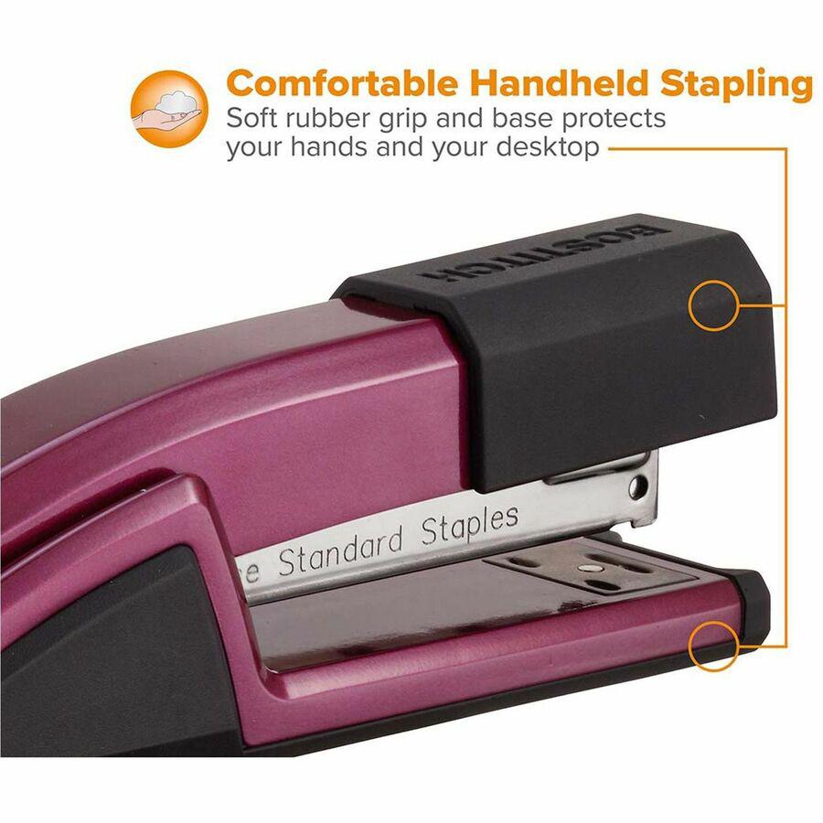 Bostitch Epic Antimicrobial Office Stapler - 25 Sheets Capacity - 210 Staple Capacity - Full Strip - 1 Each - Magenta. Picture 16