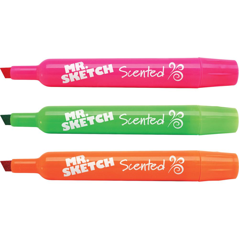 Mr. Sketch Scented Watercolor Markers - Bevel, Chisel Marker Point Style - Assorted - 12 / Set. Picture 4