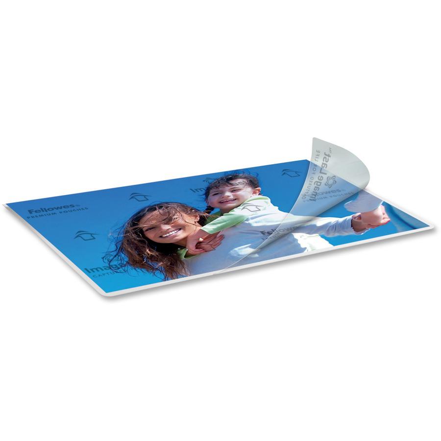Fellowes ImageLast Jam-Free Thermal Laminating Pouches - Sheet Size Supported: Letter 9" Width x 11.50" Length - Laminating Pouch/Sheet Size: 9" Width3 mil Thickness - Durable, UV Resistant, Fade Resi. Picture 4
