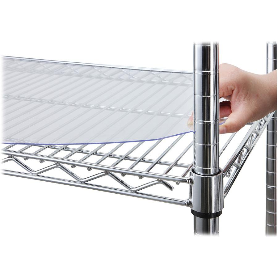 Lorell Industrial Wire Shelving Shelf Liner - 48" Width - 28" Depth - Acrylic - Clear - 1 Each. Picture 2