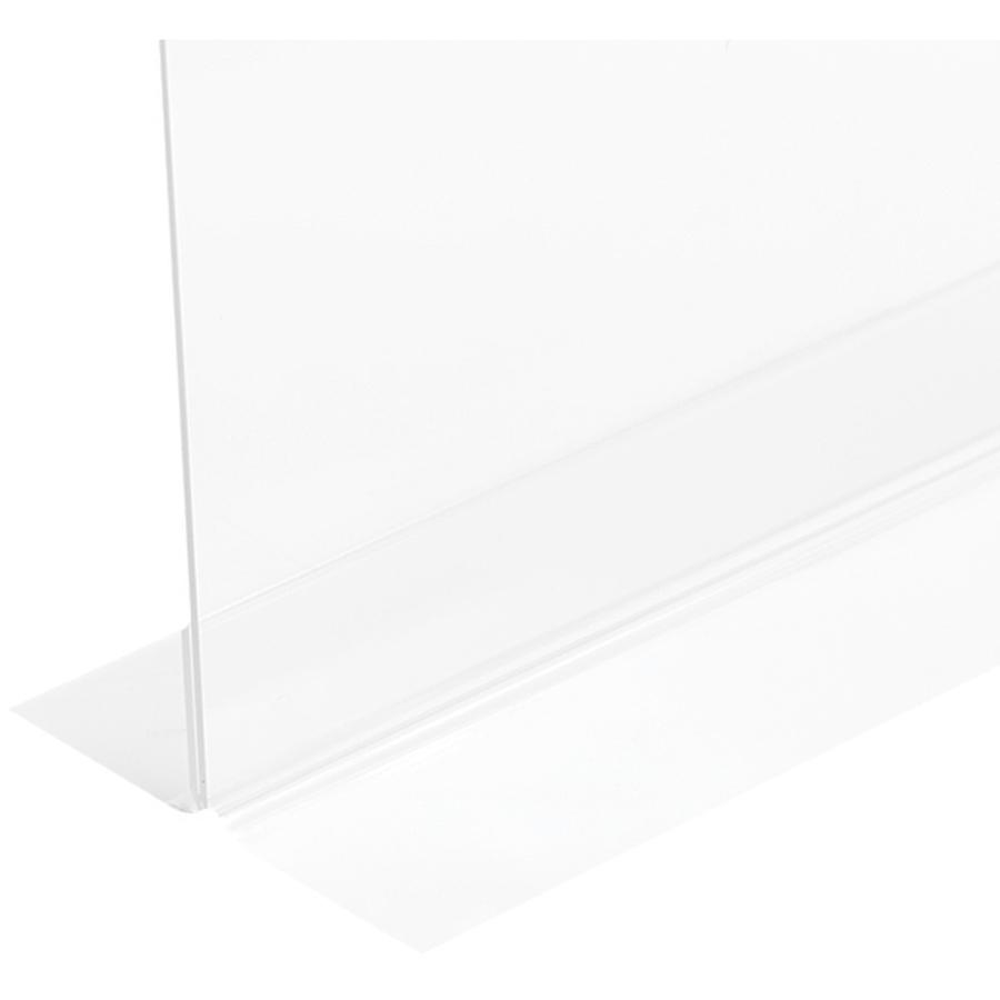 Lorell Double-sided Frame - 1 Each - 8.50" Holding Width x 11" Holding Height - Rectangular Shape - Double Sided - Acrylic - Countertop - Clear. Picture 11