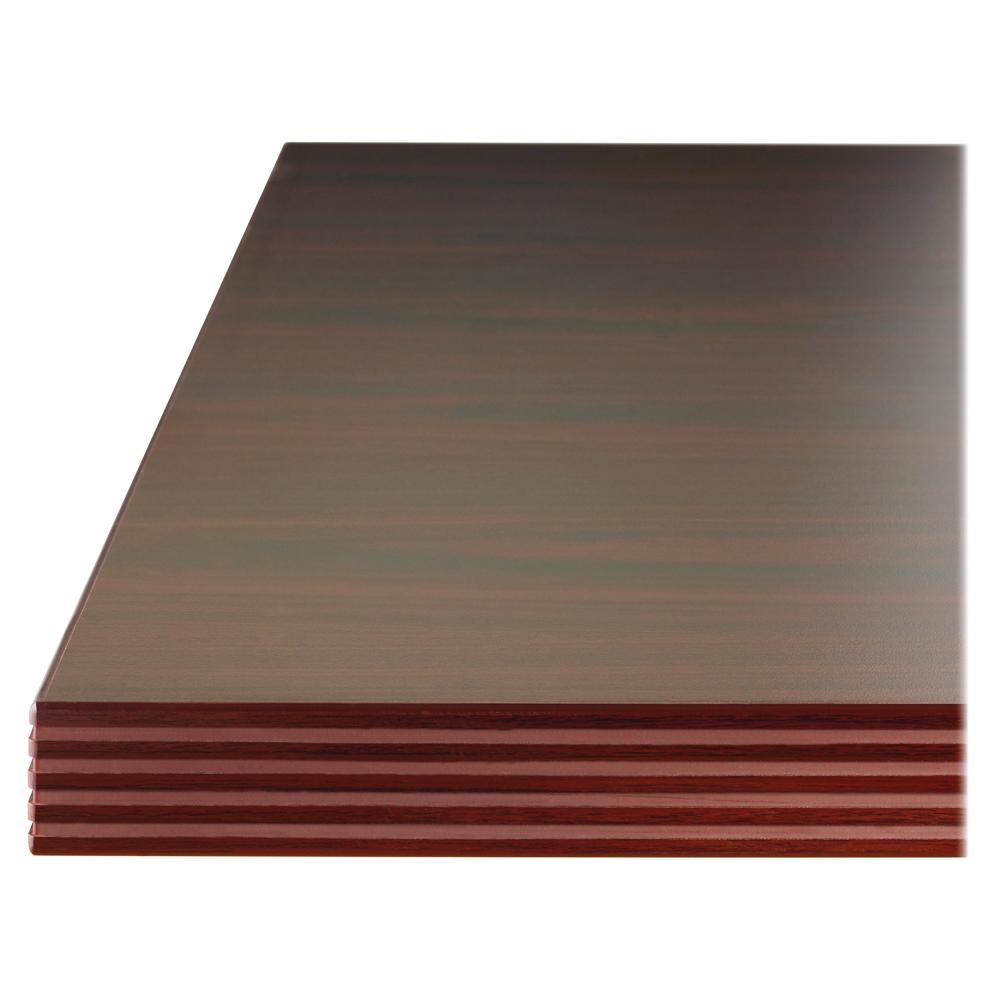 Lorell Chateau Series Mahogany 8' Rectangular Tabletop - 94.5" x 47.3" x 1.4" - Reeded Edge - Material: P2 Particleboard - Finish: Mahogany Laminate. Picture 4