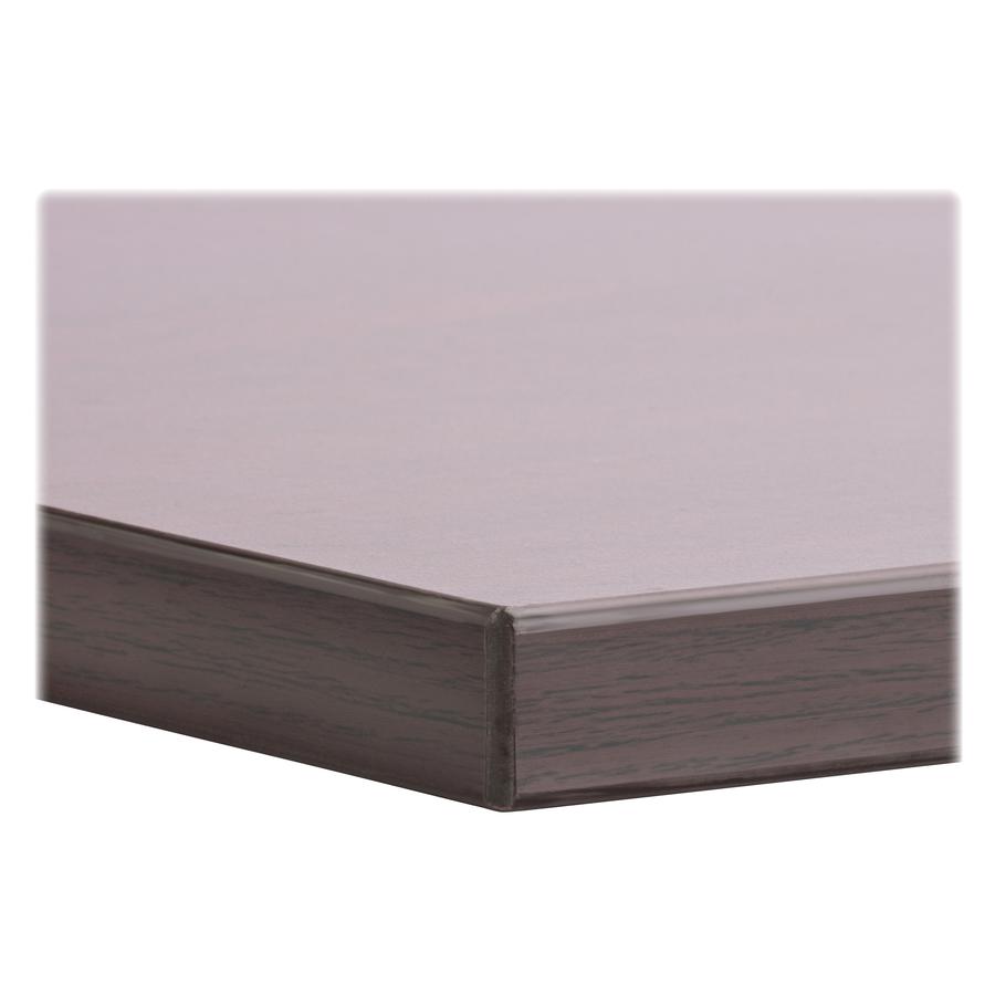 Lorell Relevance Series Tabletop - Laminated Rectangle, Mahogany Top x 48" Table Top Width x 24" Table Top Depth x 1" Table Top Thickness x 47.63" Width x 23.63" Depth - Assembly Required - 1 Each. Picture 13