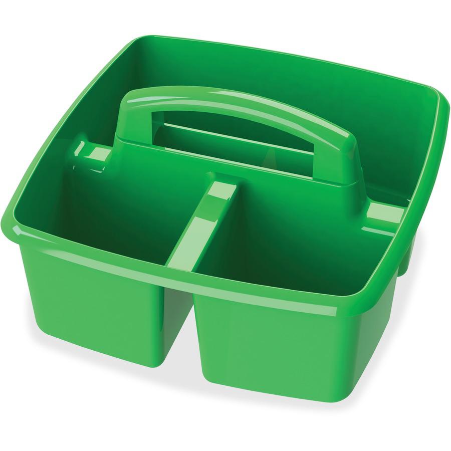 Storex Classroom Caddy - 3 Compartment(s) - 5.3" Height x 9.3" Width x 9.3" Depth - 50% Recycled - Blue - Plastic - 5 / Set. Picture 6