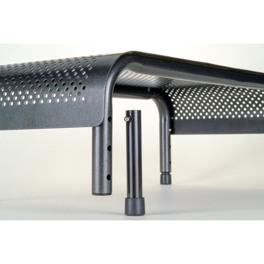 Allsop Metal Art Ergo 3 Adjustable Height Monitor Stand 15-Inch Wide Platform - (31630) - 35 lb Load Capacity - 8" Height x 18" Width x 10" Depth - Metal. Picture 15