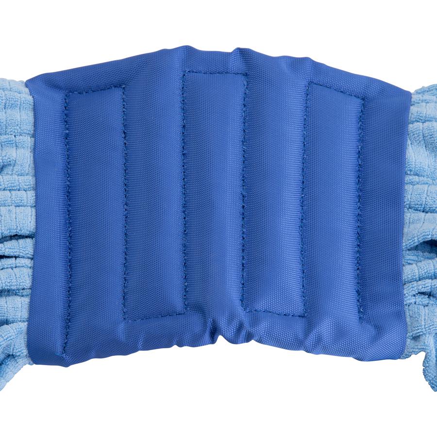 Genuine Joe Microfiber Wet Mophead Refill - Small - Absorbent, Launderable, Durable - MicroFiber - Blue - 12 / Carton. Picture 4