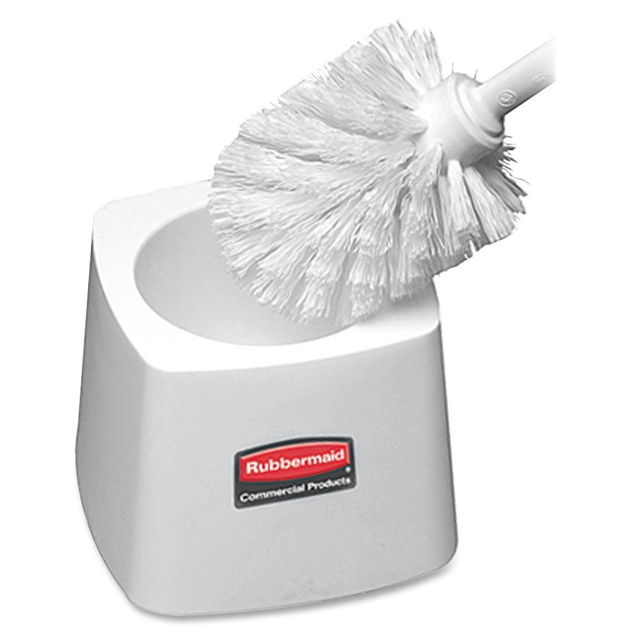 Rubbermaid Commercial Toilet Bowl Brush Holder - Vertical - Plastic - 24 / Carton - White. Picture 4