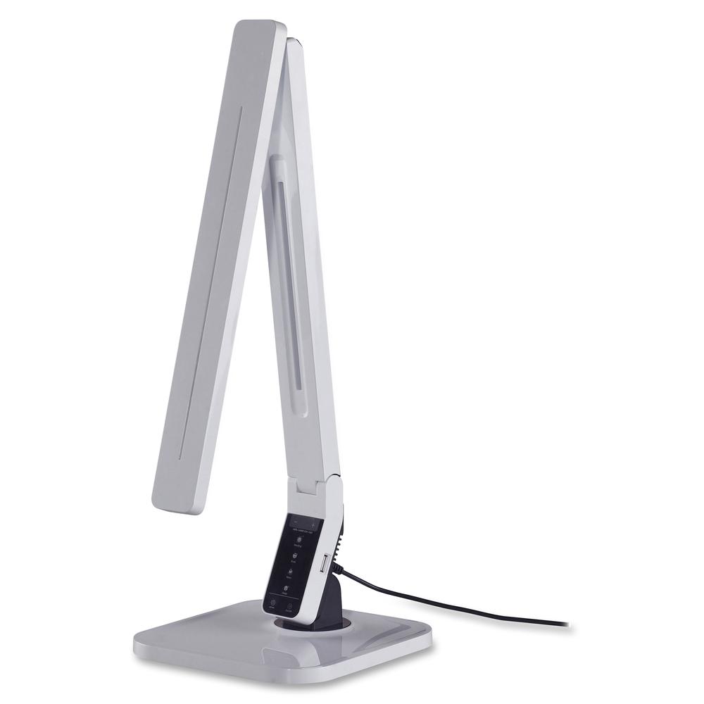 Lorell Smart LED Desk Lamp - LED - White - Desk Mountable - for Desk, Table. Picture 3