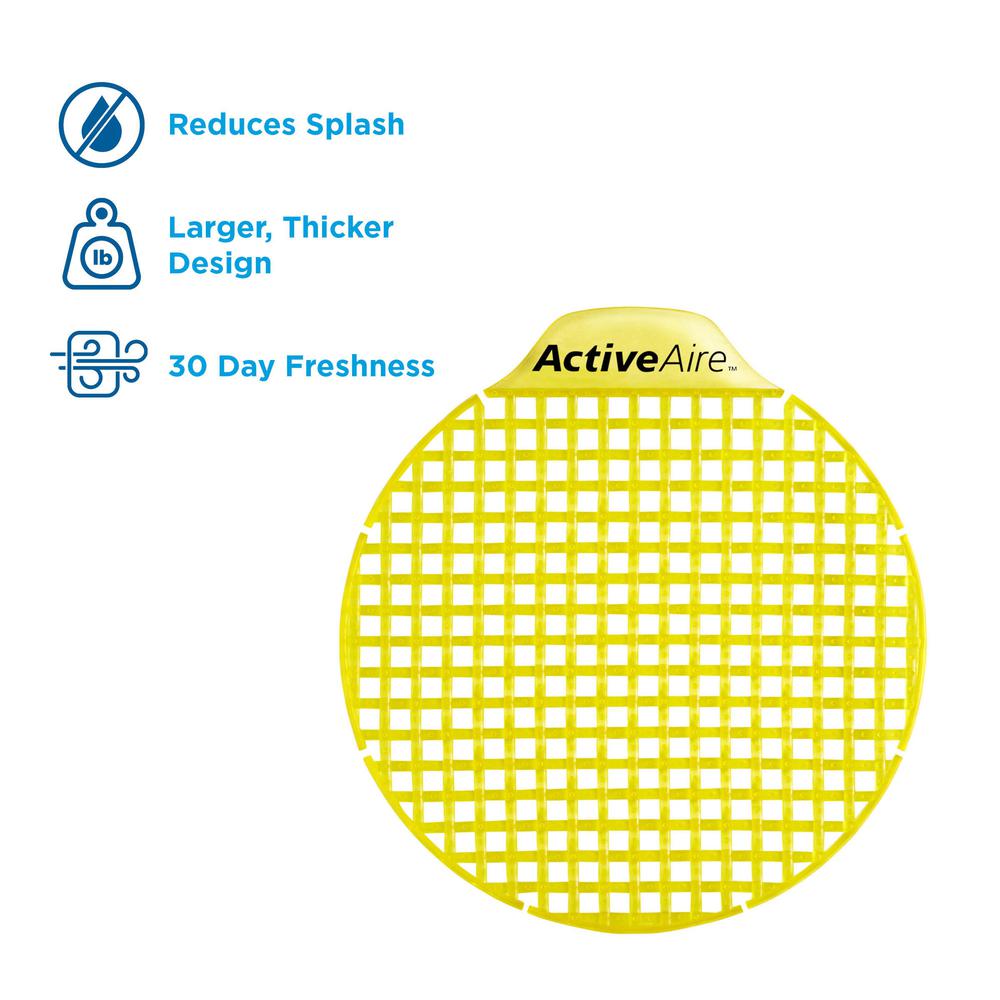 ActiveAire Low-Splash Deodorizer Urinal Screens - Deodorizer - 12 / Carton - Yellow. Picture 2