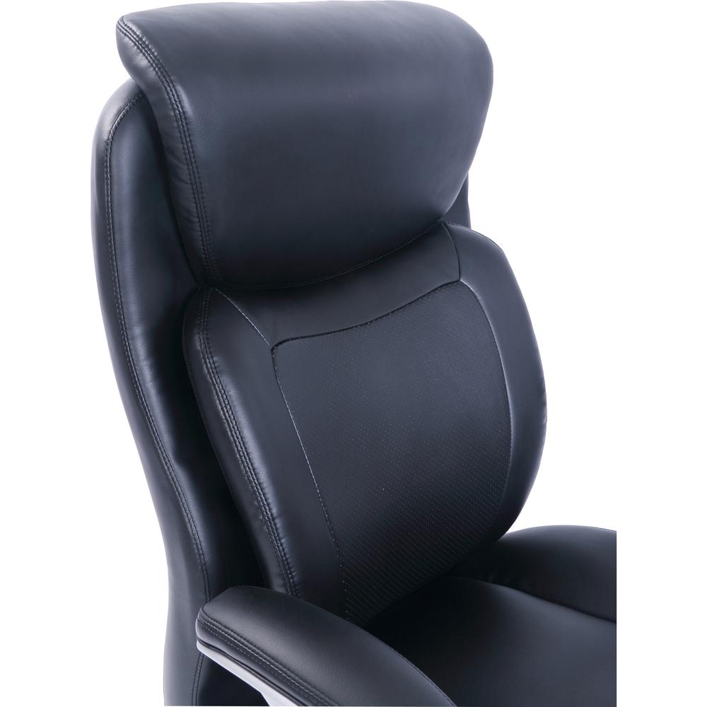 Lorell Big & Tall Chair with Flexible Air Technology - Black Bonded Leather Seat - Black Bonded Leather Back - 5-star Base - 1 Each. Picture 9