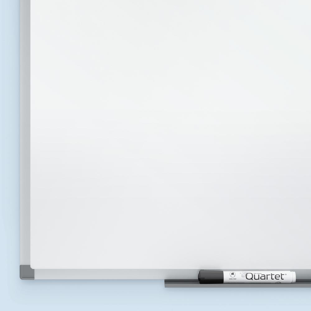 Quartet Standard DuraMax Magnetic Whiteboard - 72" (6 ft) Width x 48" (4 ft) Height - White Porcelain Surface - Silver Aluminum Frame - Rectangle - Horizontal/Vertical - Magnetic - Assembly Required -. Picture 3