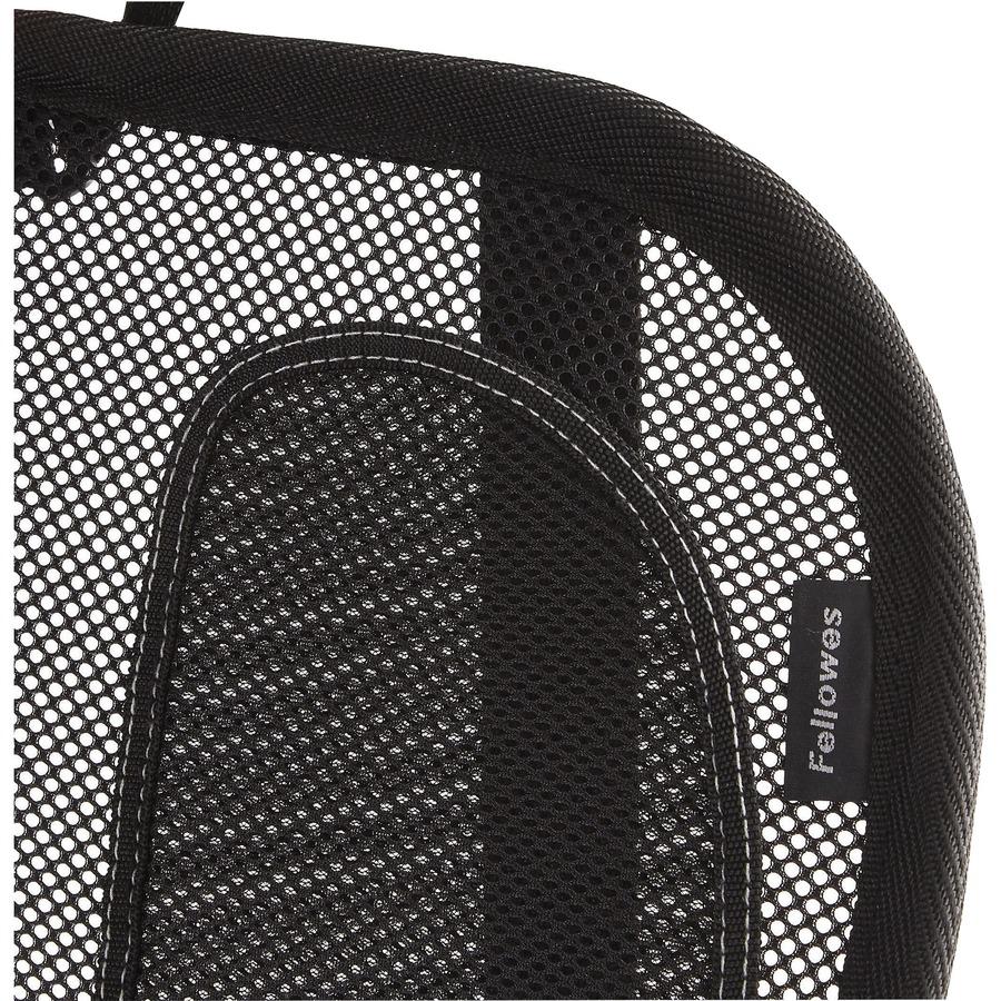 Fellowes Office Suites&trade; Mesh Back Support - Strap Mount - Black - Mesh Fabric - 1 Each. Picture 2