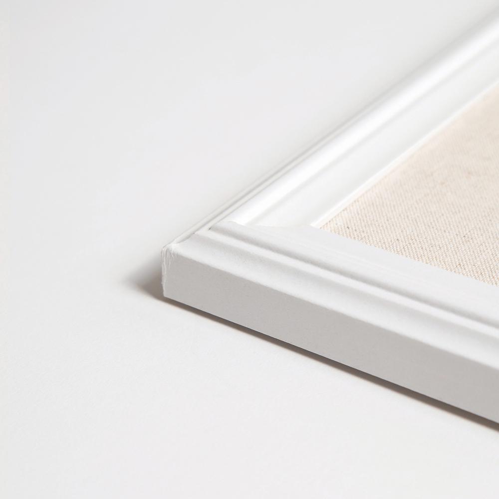 U Brands Cork Linen Bulletin Board, 20 x 30 Inches, White Wood Frame (2074U00-01) - 0.75" Height x 30" Width x 20" Depth - Tan Cork Surface - Self-healing, Durable, Mounting System - White Medium Dens. Picture 2