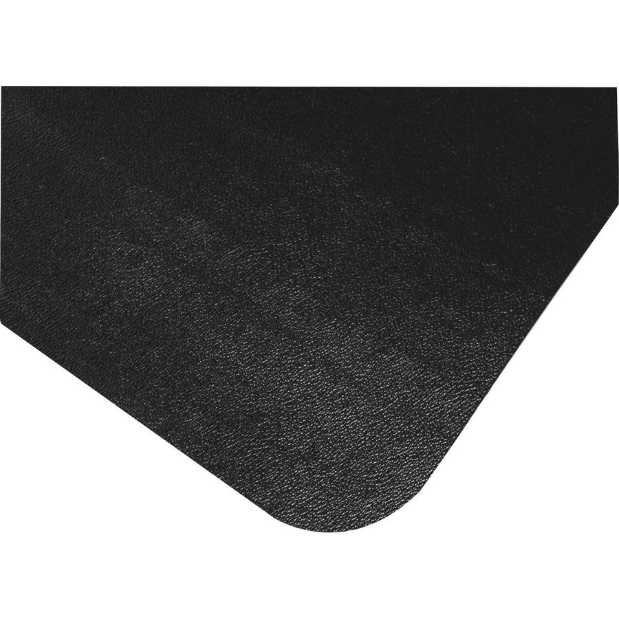 Floortex Cleartex Advantagemat Black Hard Floor PVC Lipped Chair Mat - Hard Floor - 53" Length x 45" Width x 80 mil Thickness - Lip Size 25" Length x 12" Width - Rectangle - Classic - Polyvinyl Chlori. Picture 6