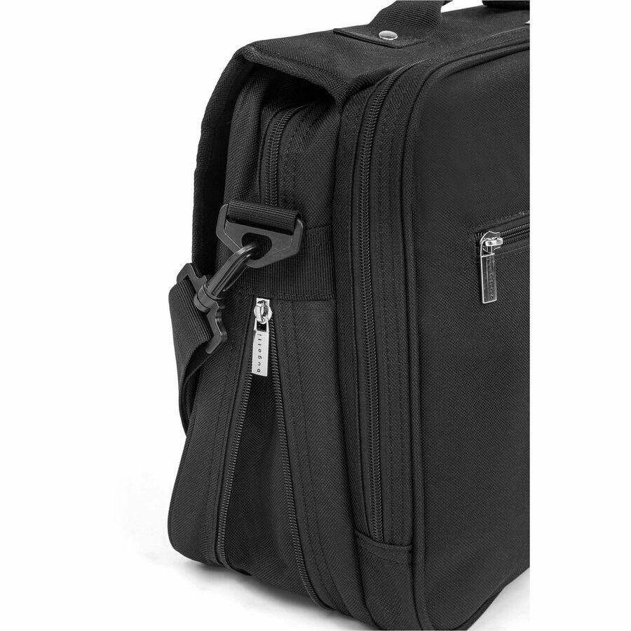 bugatti THE ASSOCIATE Carrying Case (Briefcase) for 15.6" Notebook - Black - Polyester Body - 12" Height x 15" Width x 5" Depth - 1 Each. Picture 12