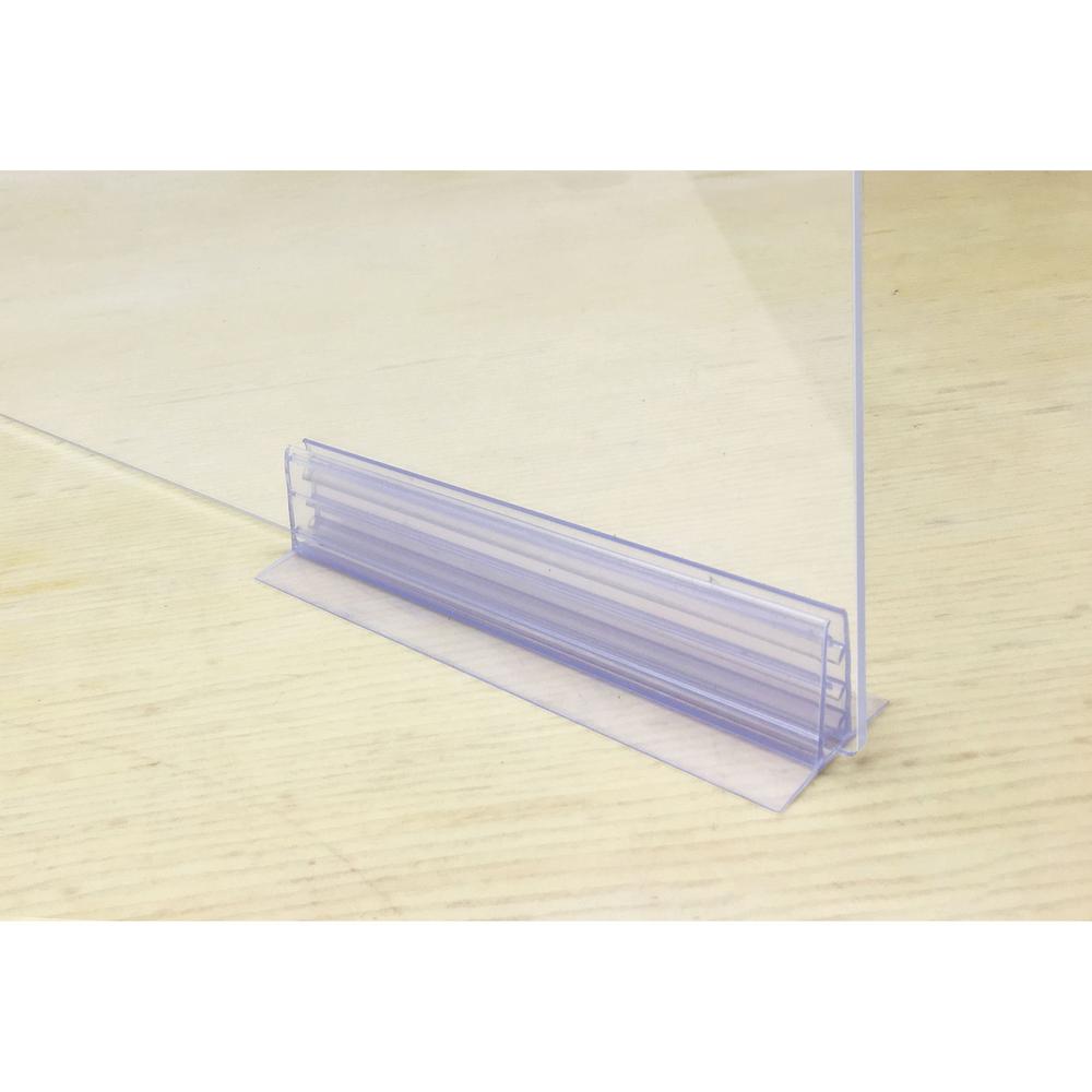 Lorell Folding Social Distance Barrier - 2 / Carton - Clear - Acrylic, Polyvinyl Chloride (PVC). Picture 6