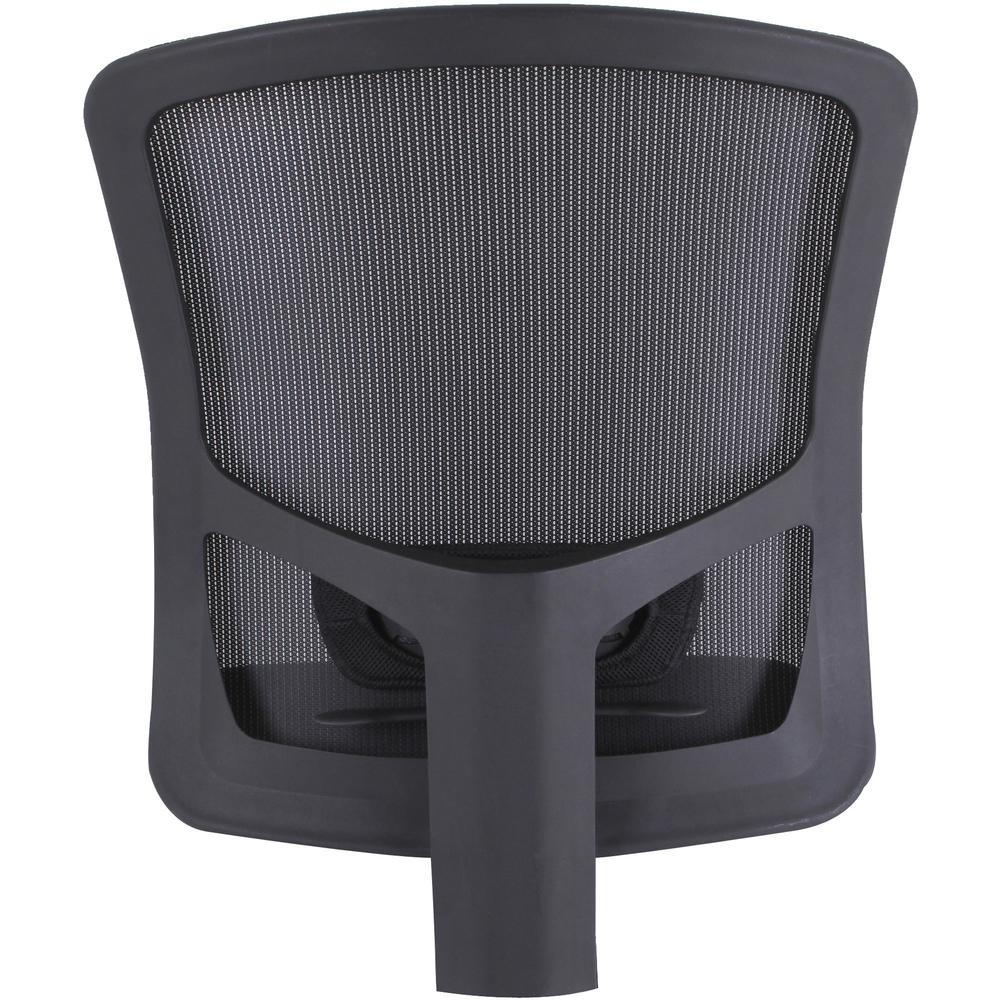 Lorell Big & Tall Mesh Back Chair - Fabric Seat - Black - Armrest - 1 Each. Picture 10