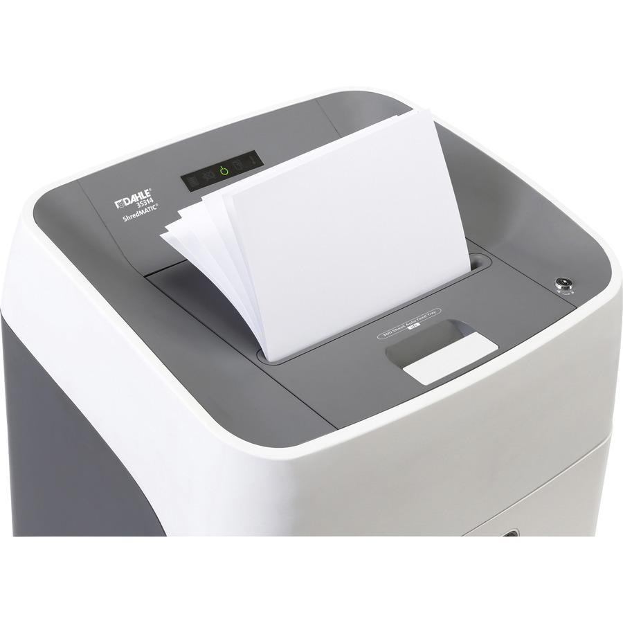 Dahle ShredMATIC 35314 Auto-feed Shredder - Cross Cut - 16 Per Pass - for shredding Staples, Paper Clip, Credit Card, CD, DVD - 0.188" x 0.313" Shred Size - P-4 - 12 ft/min - 8.75" Throat - 11 gal Was. Picture 3