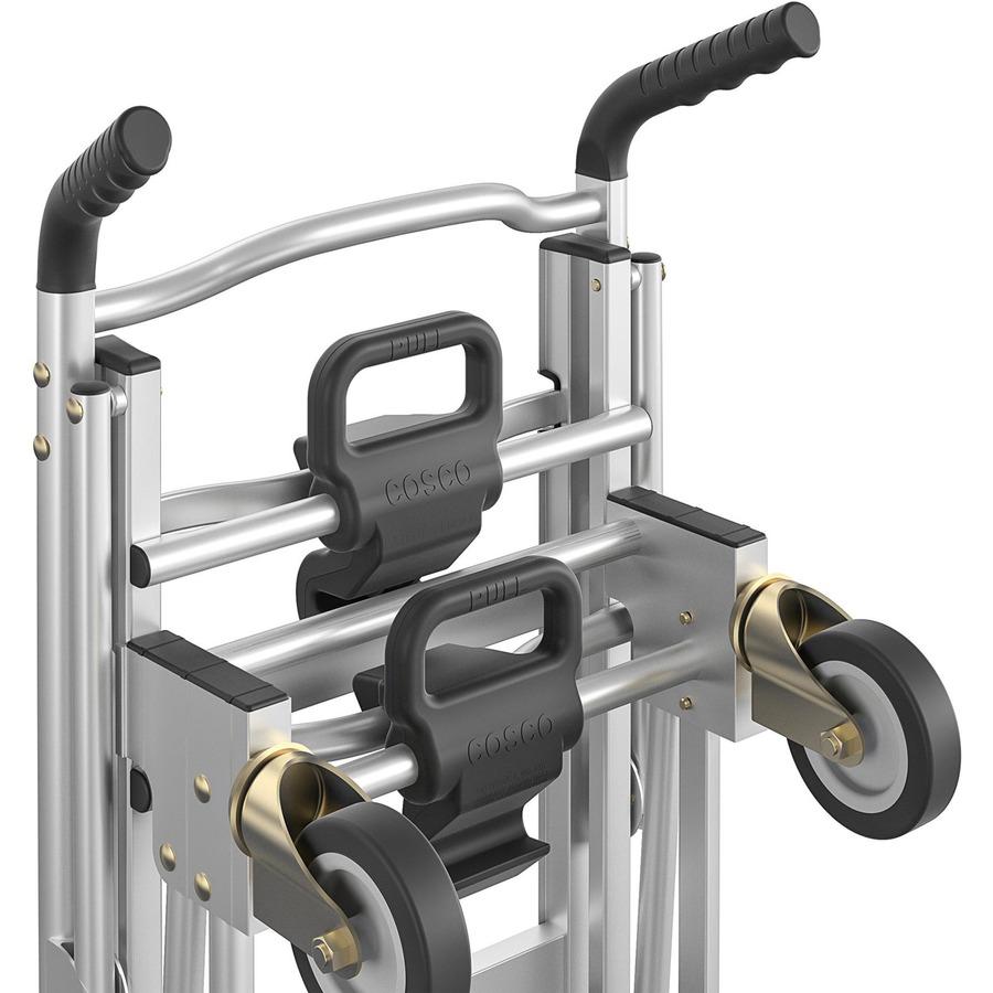 Cosco 3-in-1 Assist Series Hand Truck - 1000 lb Capacity - 4 Casters - Aluminum - x 19" Width x 21" Depth x 47.5" Height - Silver Gray - 1 Each. Picture 15