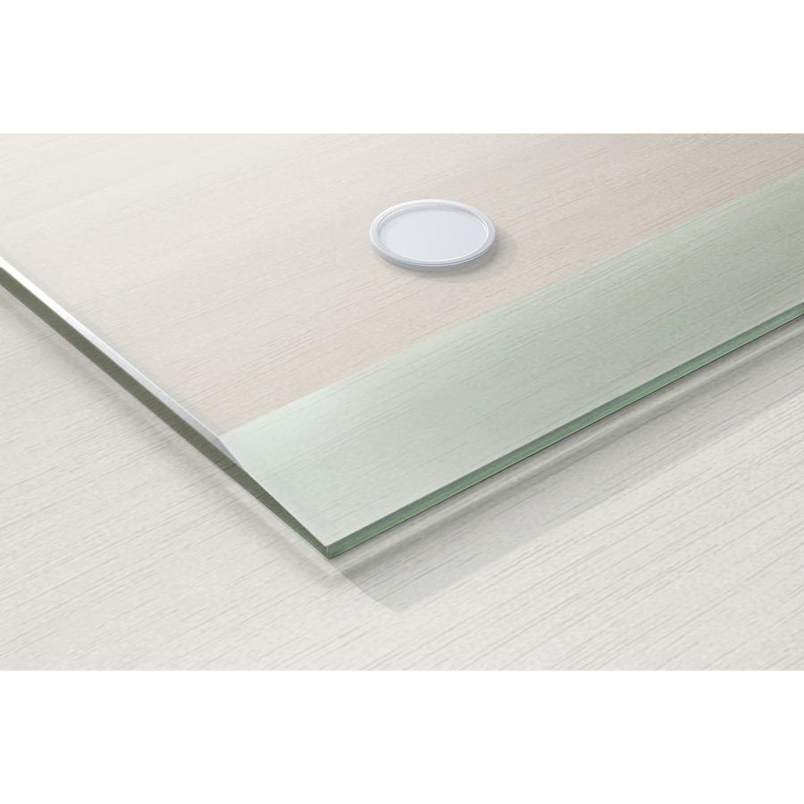 Lorell Desk Pad - Rectangle - 24" Width - Rubber - Clear. Picture 3
