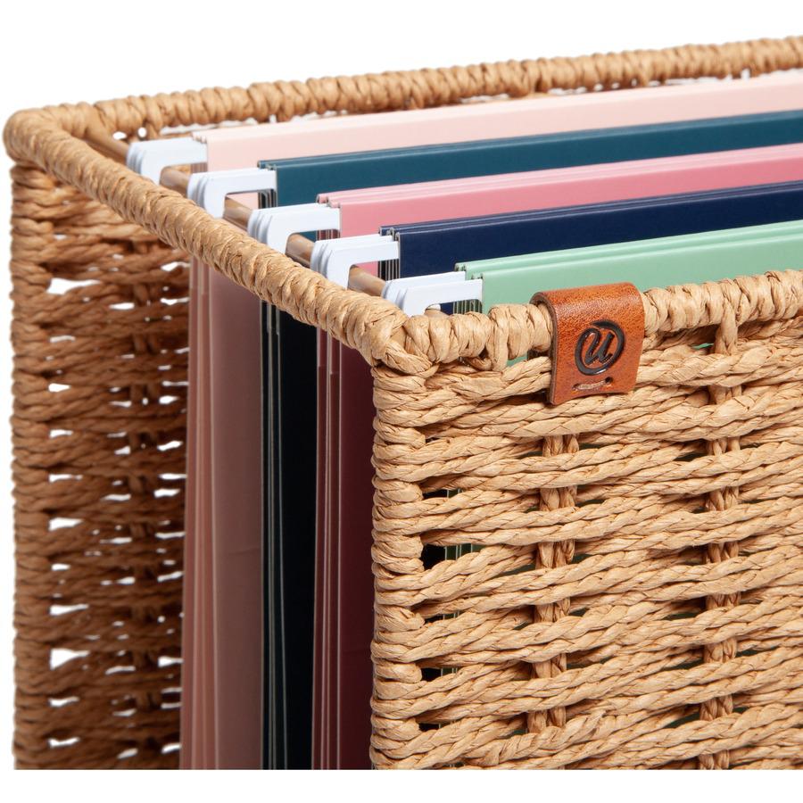 U Brands Woven File Basket - Brown - 1 Each. Picture 8