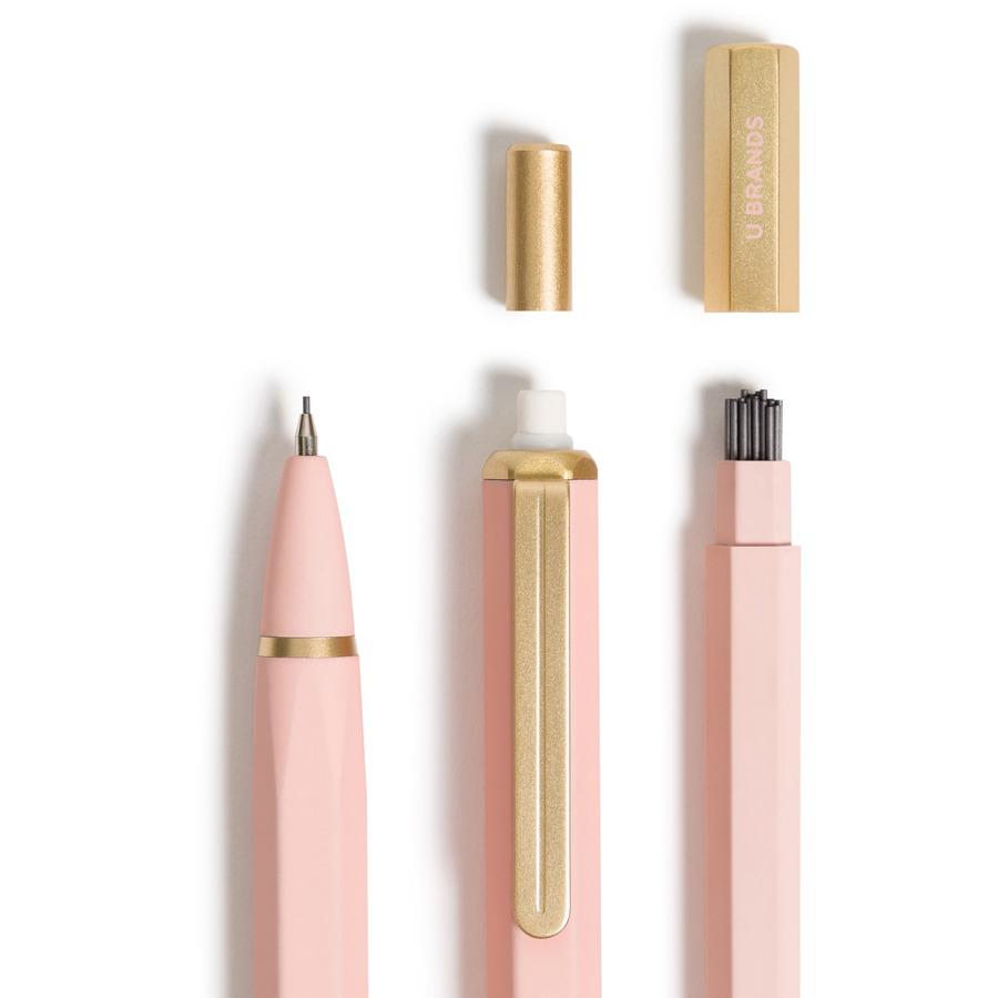U Brands Cambria Mechanical Pencils - #2 Lead - Refillable - Matte Blush Barrel - 1 Pack. Picture 7