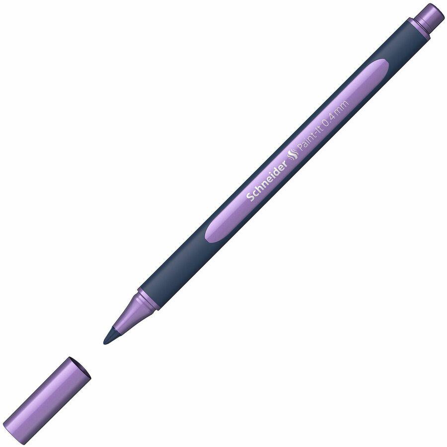 Schneider Metallic Rollerball Pens - 0.4 mm Pen Point Size - Assorted Metallic - Bioplastic Barrel - 8 / Pack. Picture 8